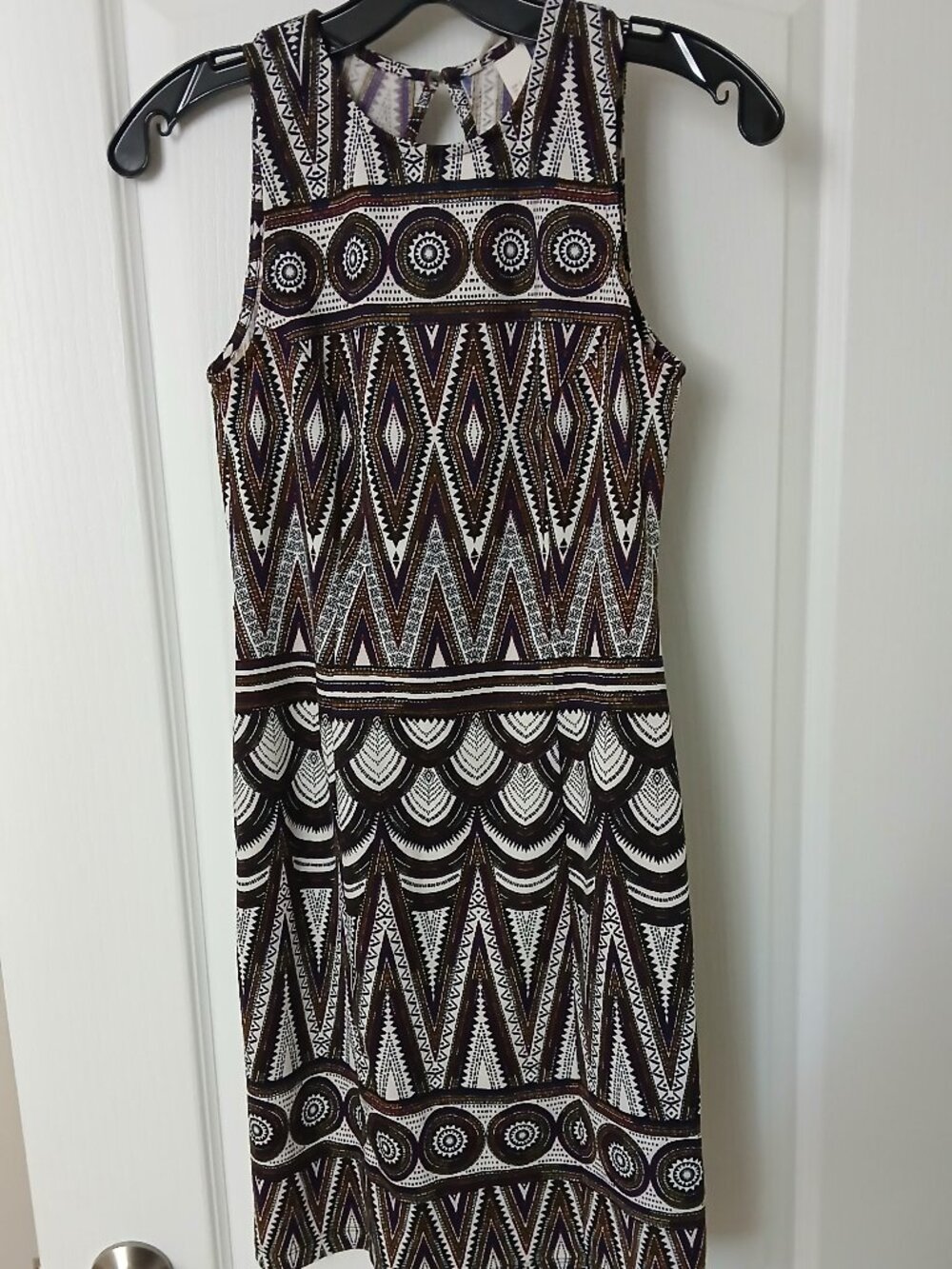 H&M Geometric Patterned Sleeveless Dress Size Small, Like New, Very Pretty